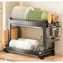 Escorredor Kitchen Rack Aço Inoxidável Organizador Louça Preto Pia Kitchen Rack Aço Ino