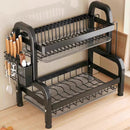 Escorredor Kitchen Rack Aço Inoxidável Organizador Louça Preto Pia Kitchen Rack Aço Ino