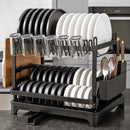 Escorredor Kitchen Rack Aço Inoxidável Organizador Louça Preto Pia Kitchen Rack Aço Ino