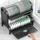 Escorredor Kitchen Rack Aço Inoxidável Organizador Louça Preto Pia Kitchen Rack Aço Ino