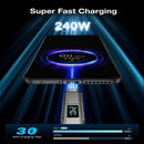 WTKvintant 240W 4-in-1 Fast Charging Cable with Real-Time Digital Display, - Extension Suitable for Smartphones/Tablets/-Ebikes, Compatible for & Devices, Data Transfer Cable